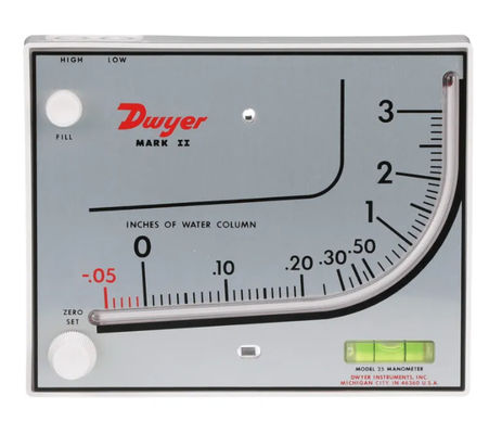 Range 0-7000 Fpm Dwyer Mark II 27 Molded Plastic Manometer 3% Accuracy For Stationary And Portable Applications
