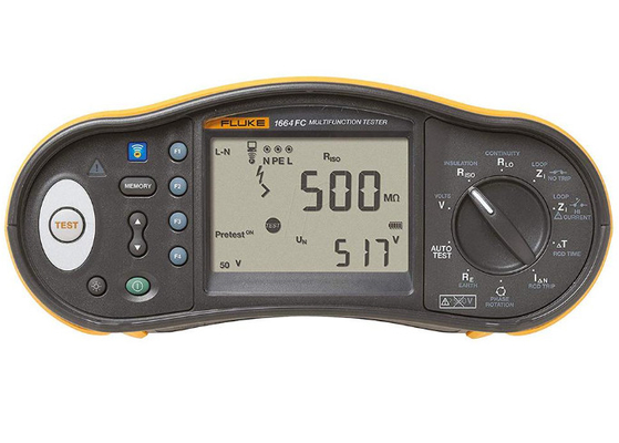 Original And New Fluke 1664FC Multifunction Installation Tester US Power Cord MultifunctionTester