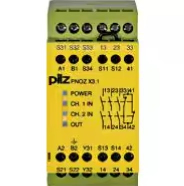 Pilz PNOZ X3 Emergency Stop Safety Relay With 24V Dc Supply Voltage 230V Ac Dual-Channel 3 Safety Contacts