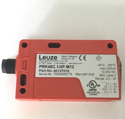 Factory Directly PRK46C.1/4P-M12 Optical Photoelectric Sensor 10-30VDC Pnp Photocell Switching Sensor for Leuze Model 50127015