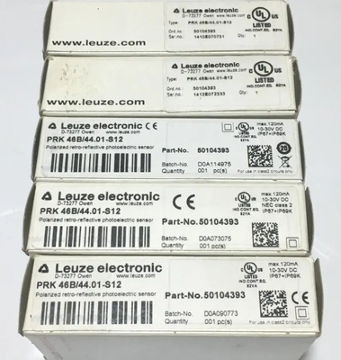 High Quality LEUZE LED 4 -pin PRK 46B/7D-S12 Polarized Retro-reflective Photoelectric Sensor