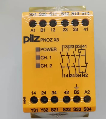 German Original PILZs Safety Relay 774314 PNOZ X3 110VAC 24VDC 3n/o 1n/c 1so