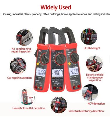 UNI-T UT204+ Digital AC DC Voltage Clamp Meter Multimeter True RMS 400-600A Auto Range Voltmeter Resistance Test
