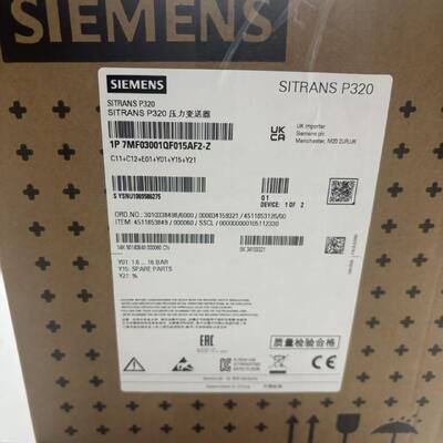 New Original Siemens SITRANS P320 Precision Pressure Transmitter with 0.065% Accuracy HART7 Communication and SIL-2/3 Certification