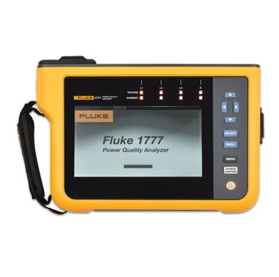 Fluke 1777 Trójfazowy analizator jakości mocy z 1000 V CAT III/600 V CAT IV Bezpieczeństwo, 24-bitowe synchroniczne pobieranie próbek i 8 kV przejściowe przechwytywanie