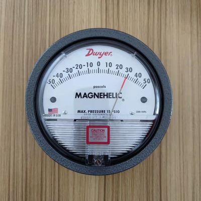 Manometr różnicy ciśnień wysokotemperaturowy aluminiowy Dwyer Magnehelic 2300-50MM